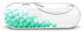 Pellet in liquid-filled capsules