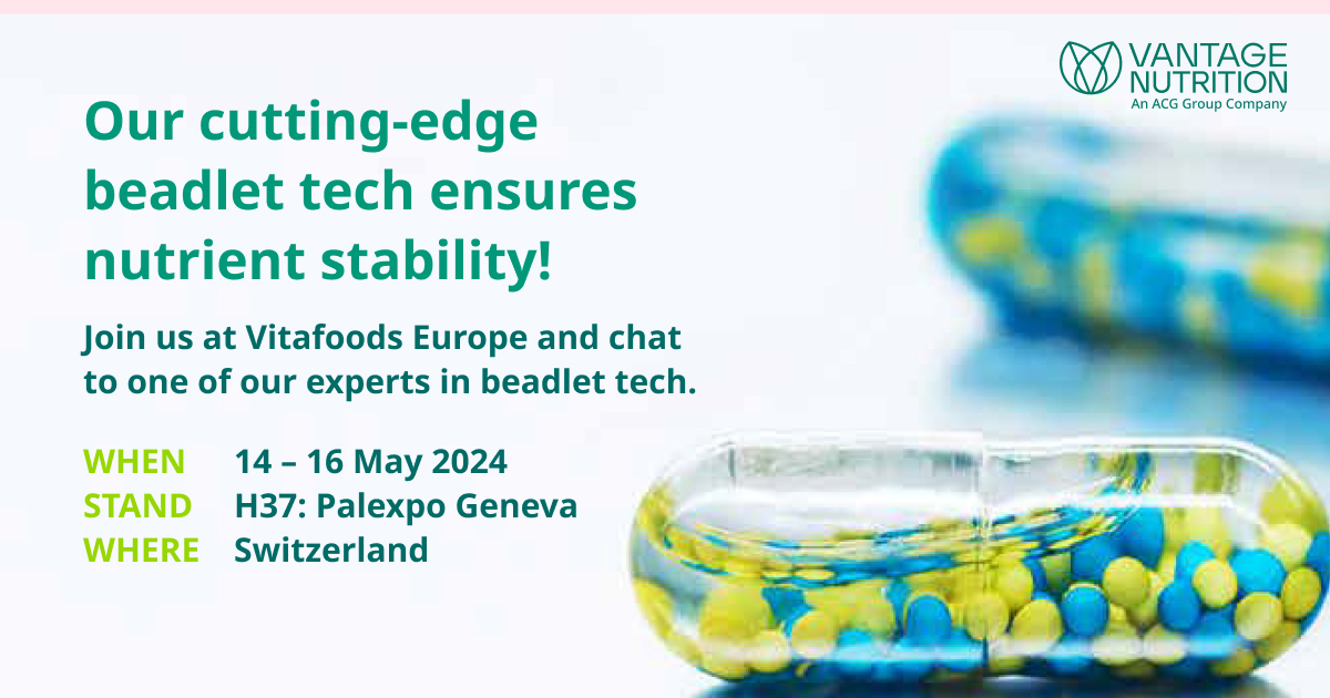 Vantage nutrition at Vitafoods Europe 2024